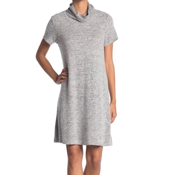 Bobeau Cowl Neck Built in Face Mask Sweater Dress - Picture 2 of 5